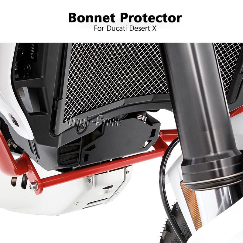 New Motorcycle Accessories Metal Black Engine Cylinder Protection Guard Grille Valve Cover For DUCATI DESERT X DesertX Desert X