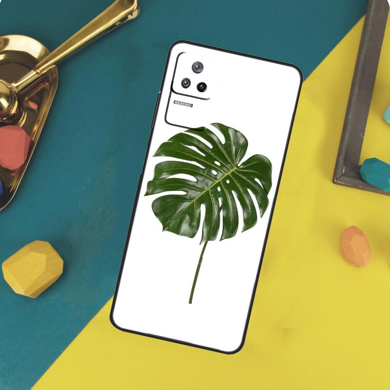 Green Monstera Leaf Case For Xiaomi 14T 11T 12T 13T Pro 13 14 15 Ultra POCO X7 Pro X3 X5 X6 F5 F6 M6 Pro Funda