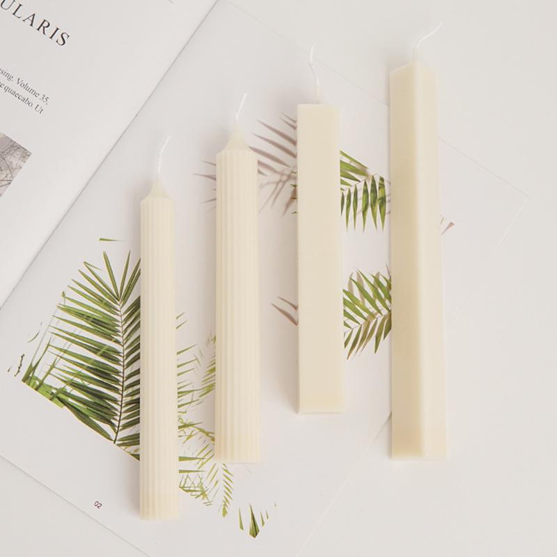 DIY Vertical Stripe Candle Mold - Triangle, Rectangle, Long Stick Shape
