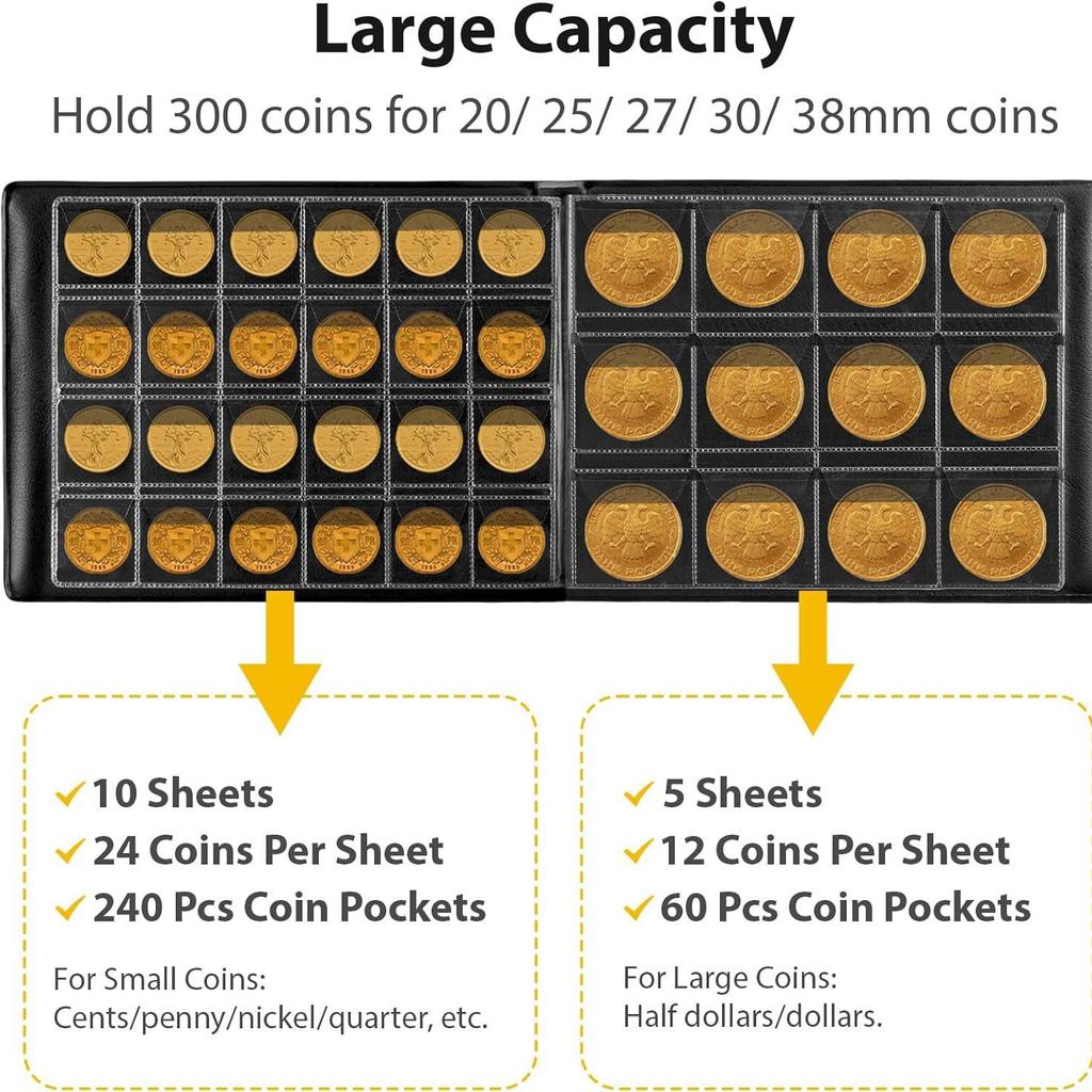 312 Cards, 300 Cards, Pvc, Environmental Protection Combination Inner Page, Copper Coin Ancient Coin Collection, Coin, Coin Collection