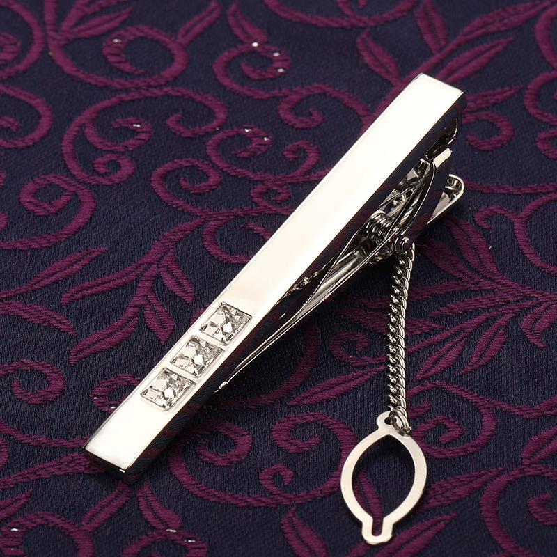 Men'S Fashion Versatile Tie Clip Business Dress Gold Silver Wedding Men'S And Women'S Pin Korean Version Security Collar Clip