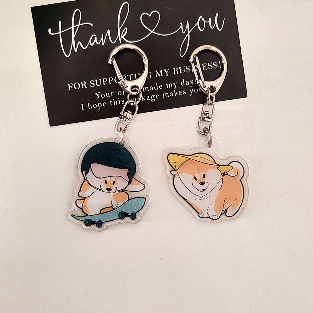 

2 шт. Милый и забавный креативный брелок для ключей в виде собаки, модный кулон для сумки для телефона