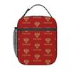 Poccnr Russia Gold Insulated Lunch Bag for Women Kids Leakproof Food Boxes Thermal Lunch Box Tote