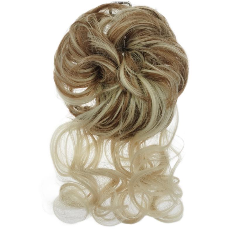 Artificial High-temperature Fiber Fake Hair Circle Fluffy Lazy Hair Bride Braiding Wig Messy Style