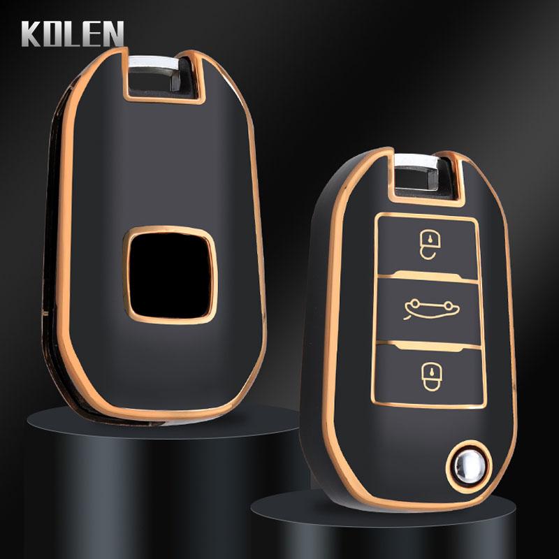 New Tpu Car Flip Key Case Cover Shell For Peugeot 208 3008 308 508 408 2008 307 4008 For Citroen C4 C3 C6 Cactus C8 Keyless Fob