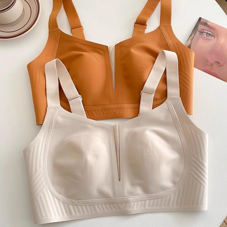 Large size underwear, women's big breasts are small, gather and close the secondary breasts, anti-sagging full cup adjustment bra, summer