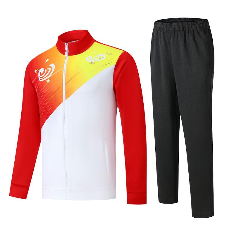 Unisex Long Sleeve Sports Tracksuit Set Team Training Competition Custom Print