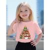 European Sizes Christmas Capybara Cotton Short-sleeved T-shirt American Fashion Cute Printed Girls' Bottoming Shirt Summer