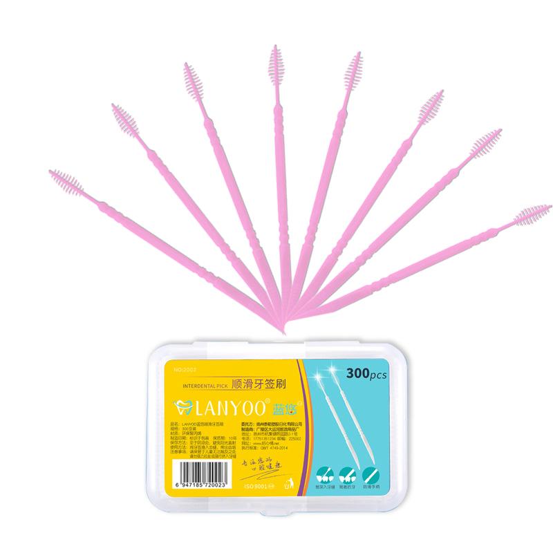 

300 шт. двойная зубочистка для ухода за полостью рта, межзубный очиститель, зубная нить, набор щеток для десен