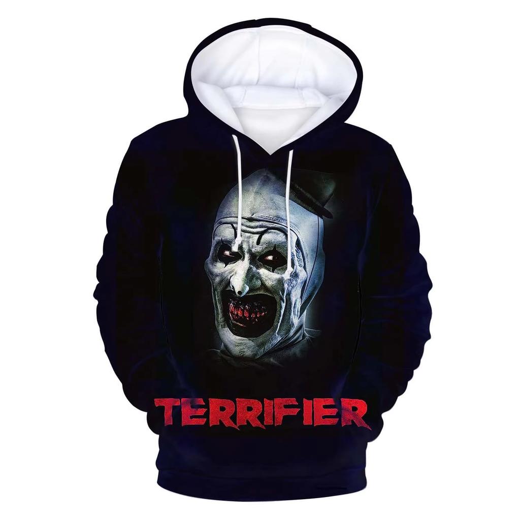 Terrifier Horror 3D Print Hoodies Men Women Fashion Hoodie Sweatshirts Pullovers Streetwear Tracksuits Male Tops Man Clothing