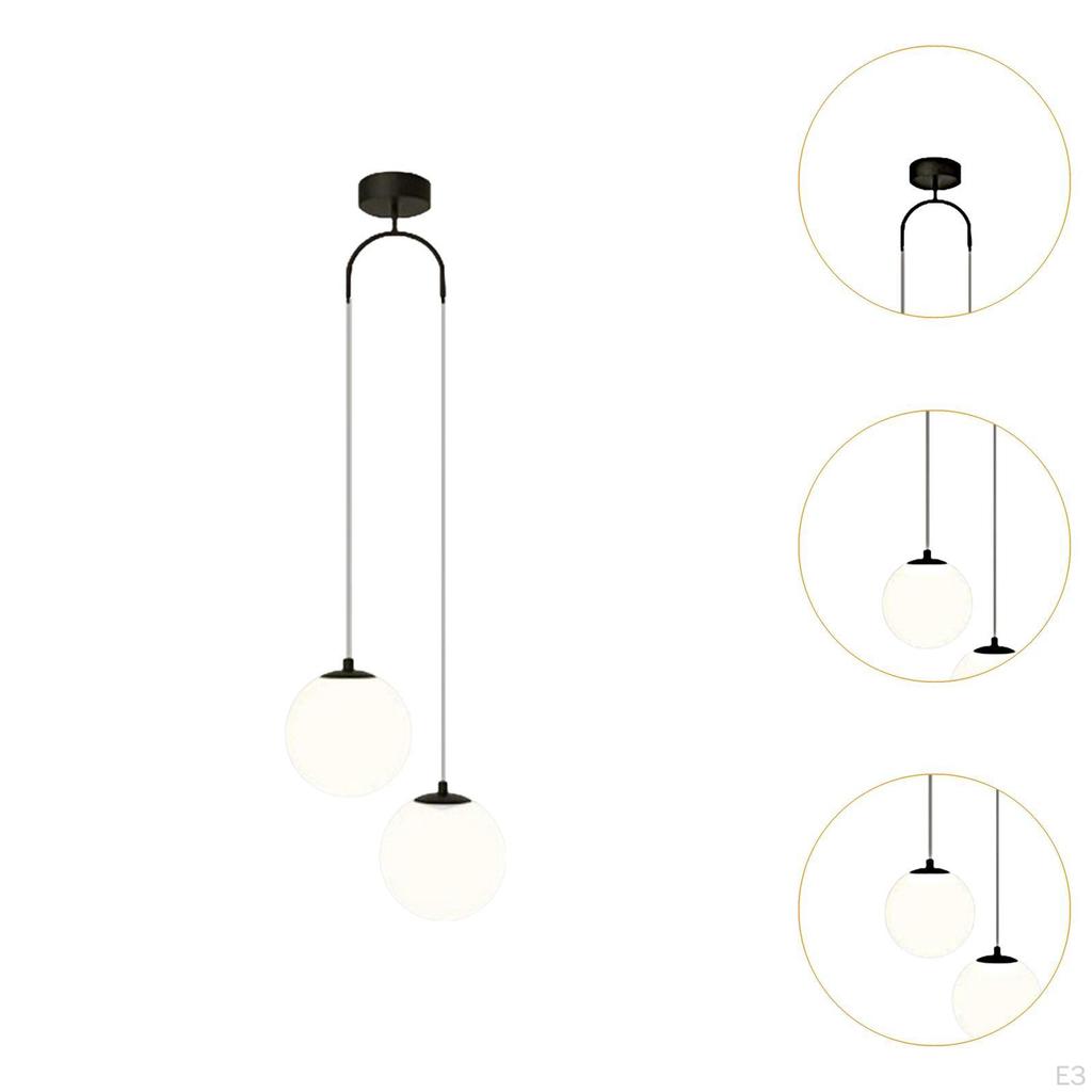 Ball Chandelier with Glass Shade And E27 Base for Indoor