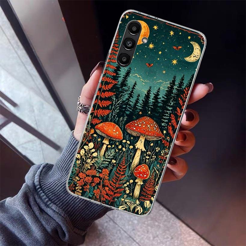 Colorful Mushroom Phone Case For Samsung Galaxy A17 A57 A37 A16 A26 A36 A56 A15 A25 A35 A55 A14 A13 A54 A53 A34 A24 A33 A23 Gala