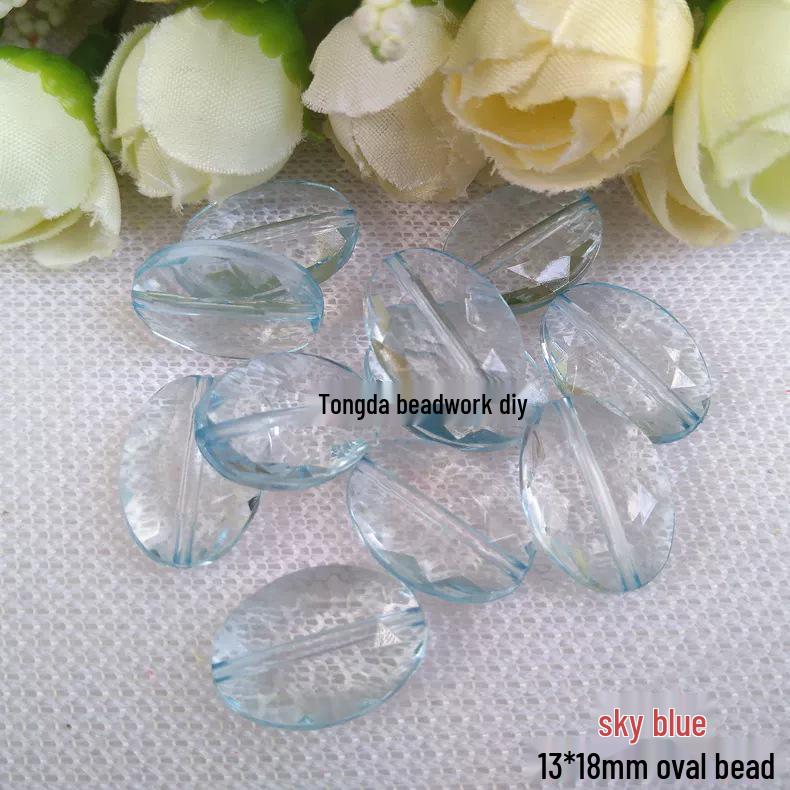 DIY Handmade Beading Kit: Transparent Acrylic Oval Beads for Jewelry, Curtain, Partition, and Accessories