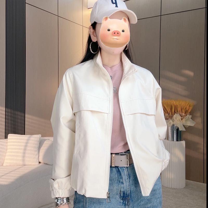 2025 Aurora Wind Casual Women's Petite Versatile Windbreaker Jacket - Spring/Autumn Solid Colors