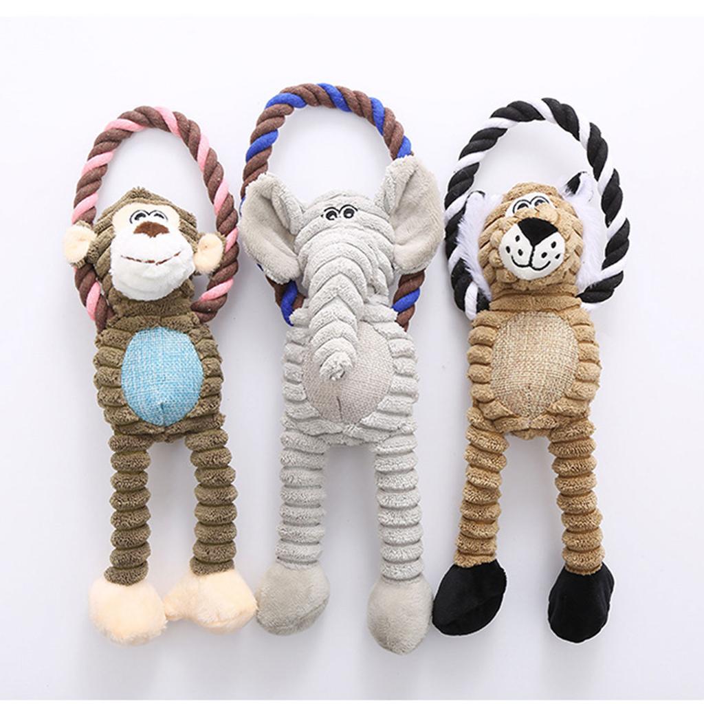 Jucării pentru căței, jucărie de mestecat pentru câini de jucărie pentru mestecat pentru dentiție, jucărie pentru câini de pluș fără umplutură pentru câine mic, mediu, mare 