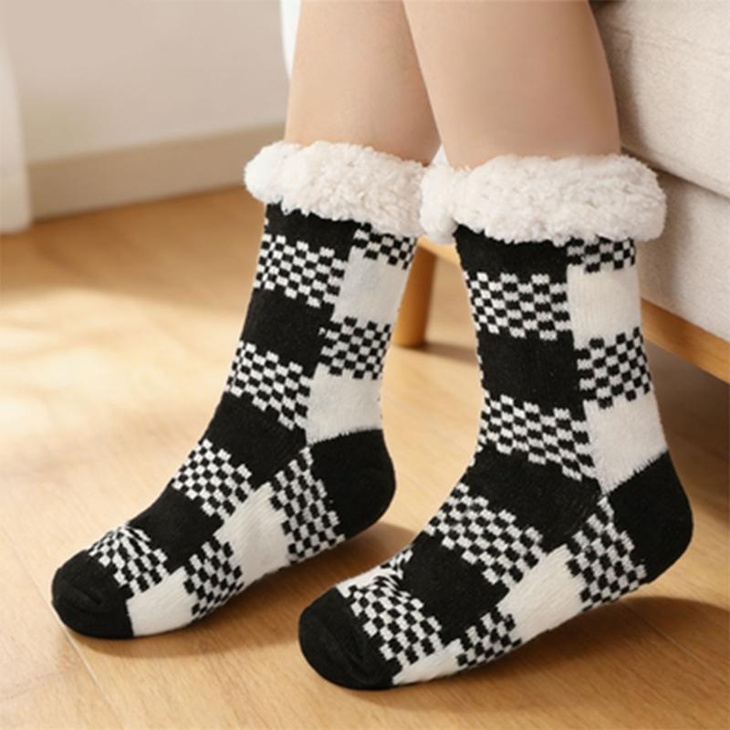 Comfortable Warm Acrylic Floor Socks for Women Offering Insulation and Softness During Winter Home or Office Activity