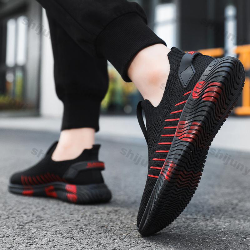 Fashion Men Shoes 2025 Spring Autumn New Fashion Comfortable Lightweight Sewing Fly Weave Casual Shoes Breathable Mesh Non Slip Sneakers