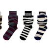 Korean-Style Cotton Mid-Calf Flared Striped Socks - Women's Fashionable Double-Layer Slouchy Design