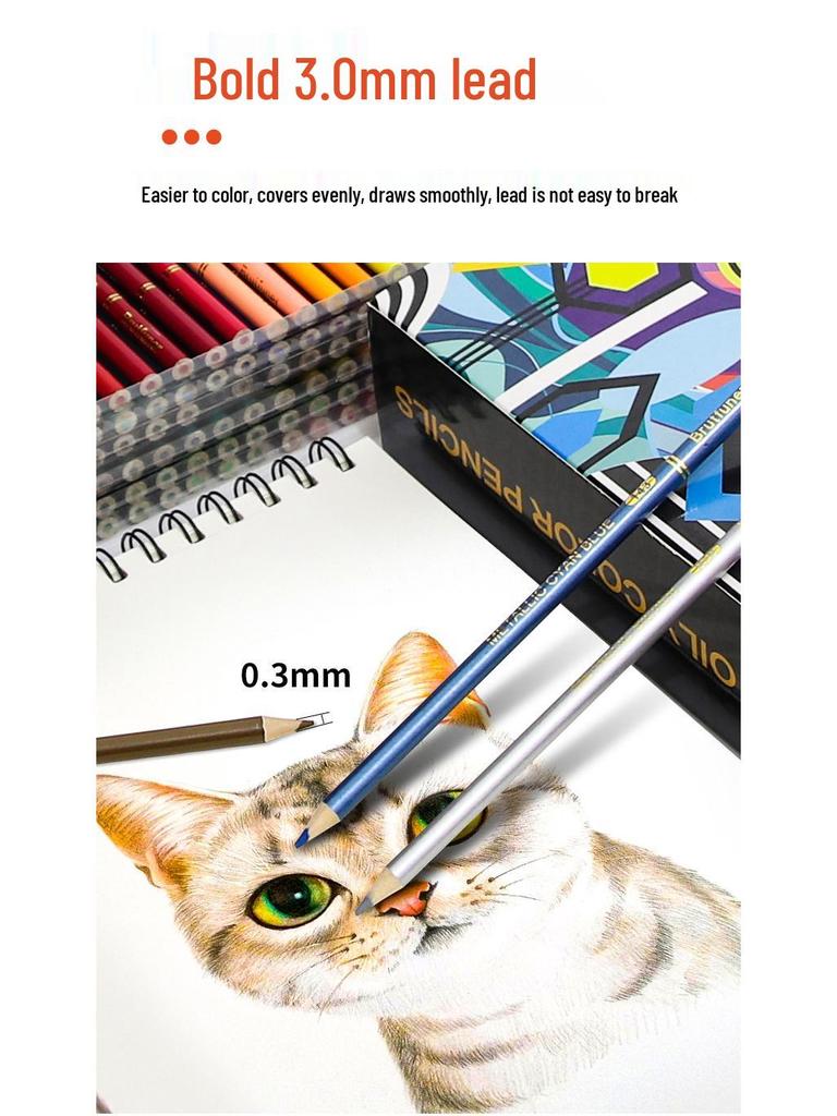 Brutfuner Colored Pencils: 180, 160, and 120 Colors - Oil-Based for Doodling and Coloring