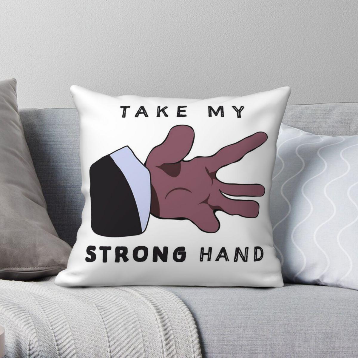Lu Xika Chen Unisex Scary Movie Take My Strong Hand Square Pillowcase Polyester Linen Velvet Pattern Zip Decor Throw Pillow Case Sofa Seater Cover