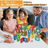 YongnKids 76P Slope Toy Bead Coaster Assembly Toy Ball Roller Marble Coaster Looping Building Blocks 3D Puzzle Bath Toy Water Play DIY Kids Toy