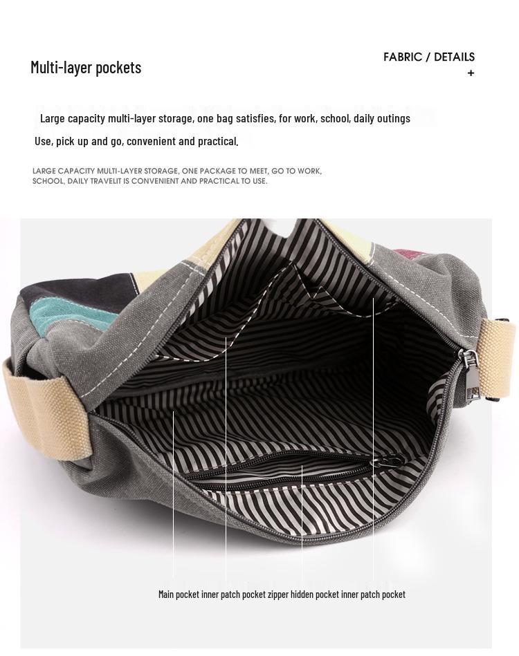 2025 Trendy Women's Large Capacity Korean Style Canvas Shoulder Bag