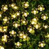 Warm white petal light cherry blossom light waterproof solar LED string light, garden decoration outdoor light wedding Christmas party