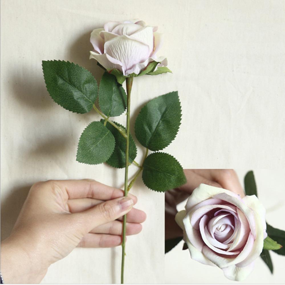 5pc Artificial Flowers Silk Rose Long Branch Bouquet for Wedding Home Decoration Fake Plants DIY Wreath Supplies Accessories
