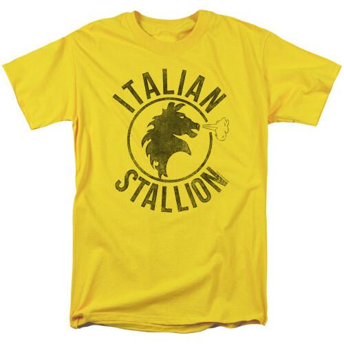 Rocky Italian Stallion Horse Adult 18/1 T-Shirt Yellow Unisex T-Shirt L
