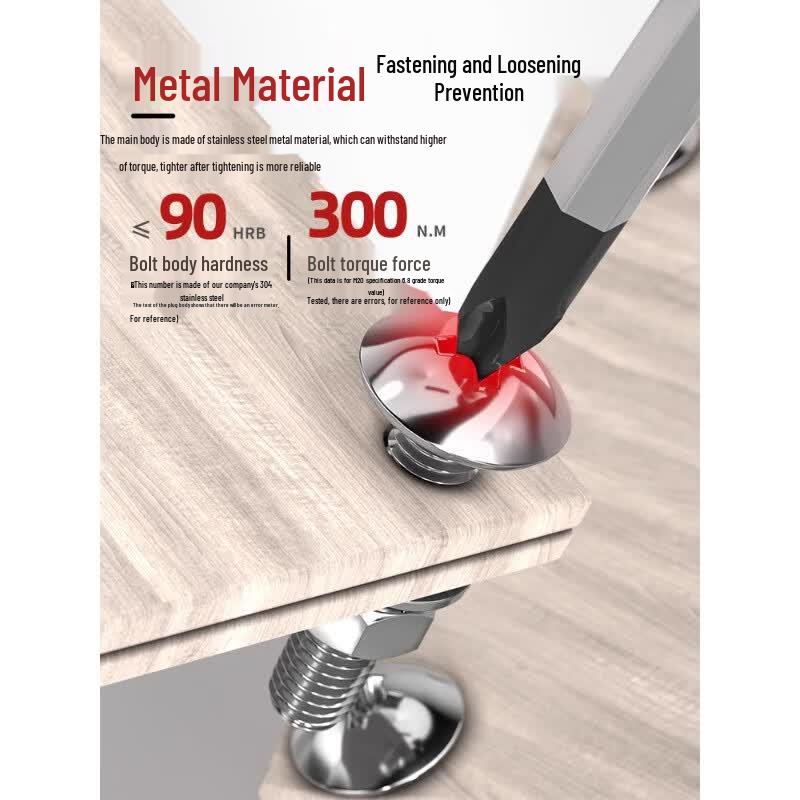 304 Stainless Steel Cross Flat Head Screw & Nut Set