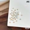 50Pcs Champagne Nail Art Rhinestone 1-6Mm Flatback Glass Crystal Gems Hotfix Nail Diamond Mixed Sizes Nail Charms