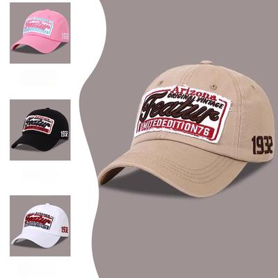 Men's Big Headed Baseball Cap Spring and Summer and Letters Three Dimensional Embroidered Soft Top Versatile Baseball Cap