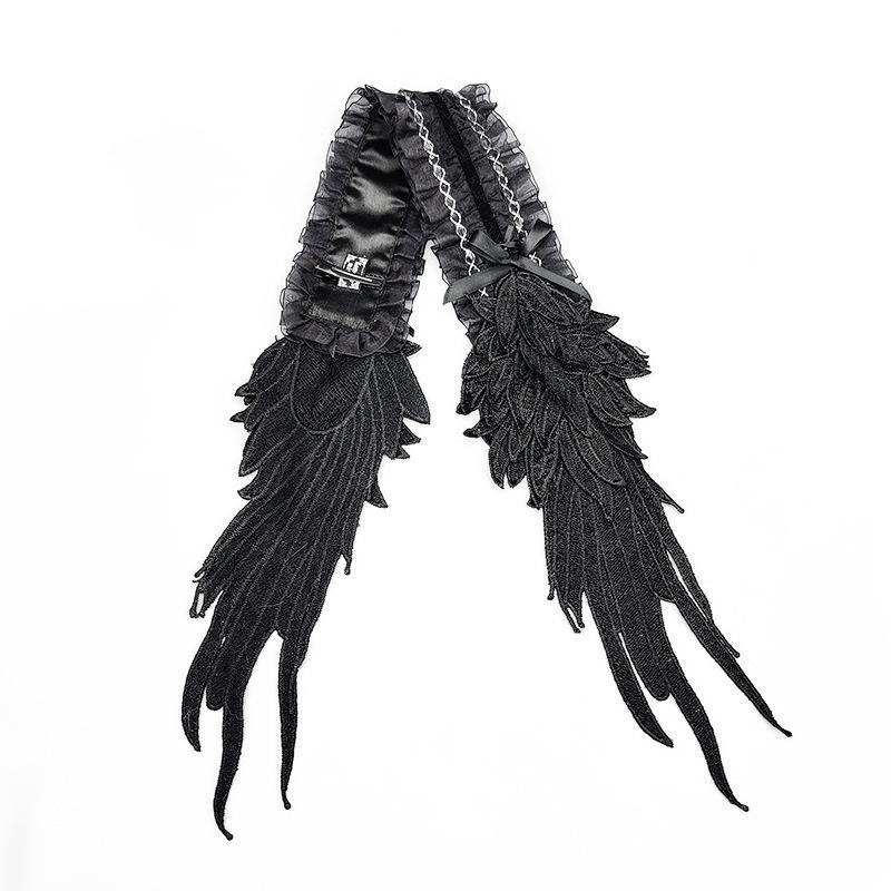 Dark Gothic Lolita Hair Accessories Angel Wings Lace Lace Tiara Lolita Wings Headband