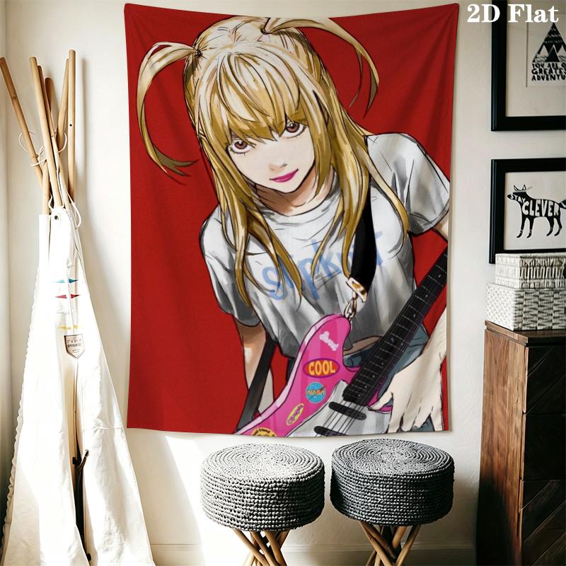 Death Note MISA Wall Tapestry Aesthetic Wall Hanging Printed Fabric Blanket Decorative Tapestries for Bedroom Living Room Home Decor