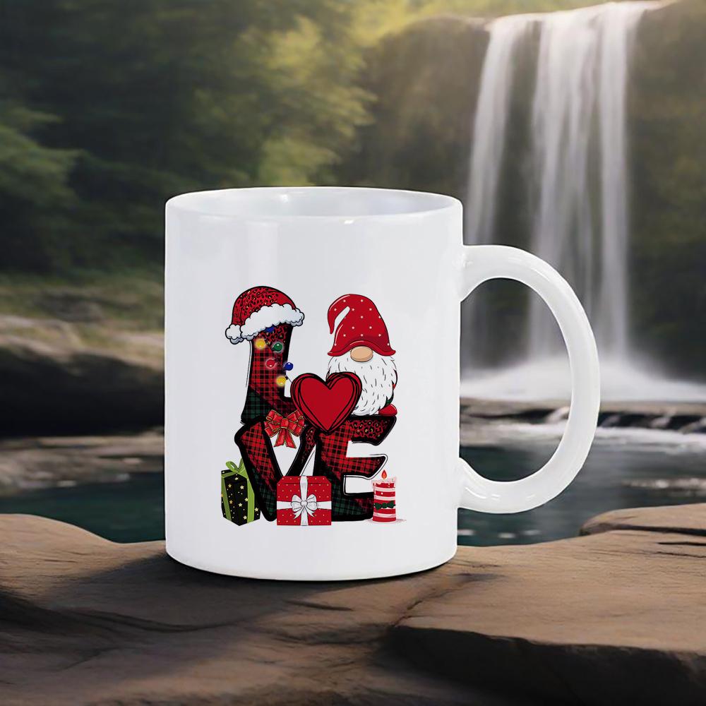 Coffee Mug Handwriting Merry Christmas Ceramic Mug Xmas Colors Love Water Cup For Milk Juice Cola Lovely Festive Gift Funny Cups