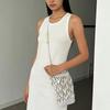 Yogodlns Modna torebka na telefon crossbody z wycięciami Ręcznie robiona Wszechstronna torebka z koralikami Codzienna Lekka torba na ramię dla kobiet