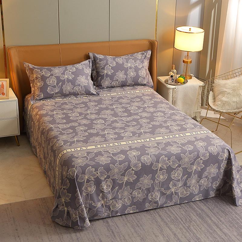 Pure Cotton Brushed Flat Sheet 1Pc High Quality Skinfriendly Fabric Bed Sheet For Double Bed No Pillowcase