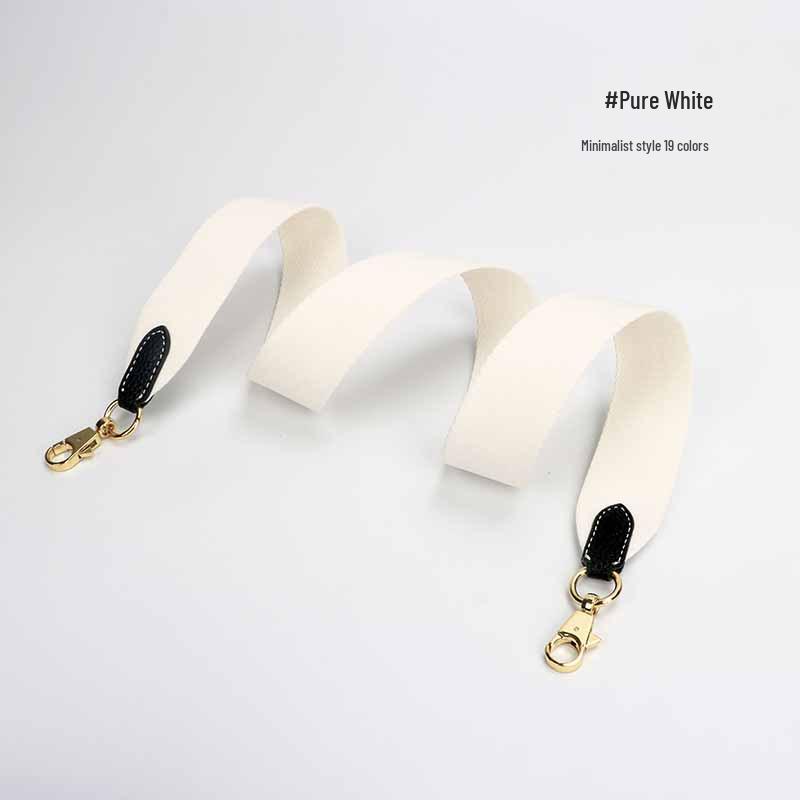 Evelyne Bucket Bag with Genuine Leather and Cotton Canvas Shoulder Strap