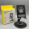 Cat Paw Metal Phone Holder: 360° Rotating Stand for Hands-Free Viewing & Streaming