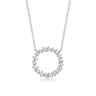 S925 Silver Necklace Moissanite Pendant Fashion Collarbone Chain Accessories