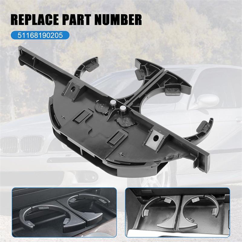 Front Rear Dual Car Drink Cup Holder For Bmw E39 520I 525I 528I 520D 1997-2003 51168190205 Lhd one size