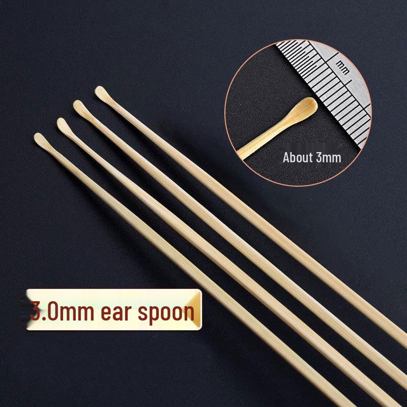 

Набор бамбуковых ухочисток маочжу: Профессиональные инструменты Янчжоу с бамбуковой ручкой для чистки ушей с головками-ложечками и граблями.