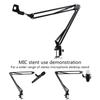 Microphone Arm Stand Adjustable Suspension Boom Scissor Mic Stand Stable Mount Arms for Radio Studio, Podcast, Gaming