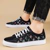 Neue Herren Freizeitschuhe aus echtem Leder Trend Leinendruck Flache Skateschuhe Junger Mann Coole Loafer