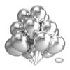 Latex Balloons, 100 Balloons Per Pack, 12-inch Round Helium Balloons, Brightly Colored, Suitable For Birthday And Party Decorations.(Sending Ribbons)