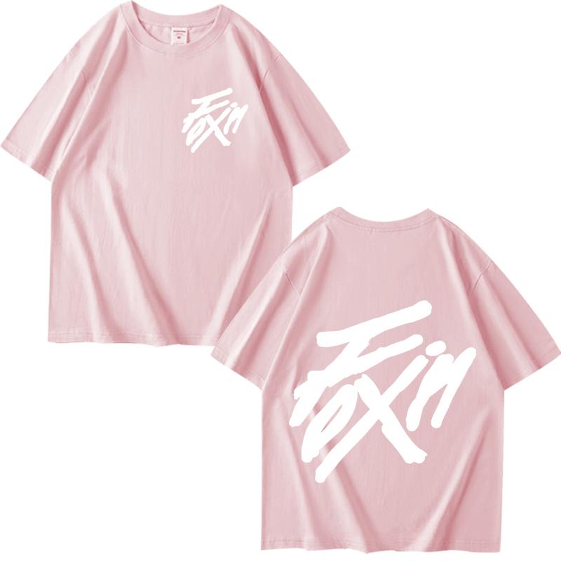 Kpop ATEEZ _FlX ON_ Merch Zipper T Shirt men women Oversized 100_ Cotton Hot sale short sleeve Summer top Unisex plus size tops