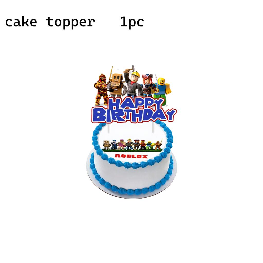 Nové Roblox Narozeninová párty Dortový topper Topper na cupcaky Sady Sprcha pro miminka Pro děti Narozeninová párty Dekorace Potřeby Dárky