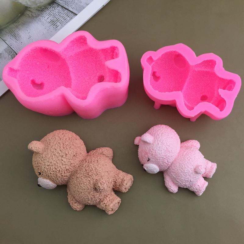 High Temperatures Resistant Silicone Chocolate Mould Bear Shaped Mousse Cake Molds Dessert Baking Accessories