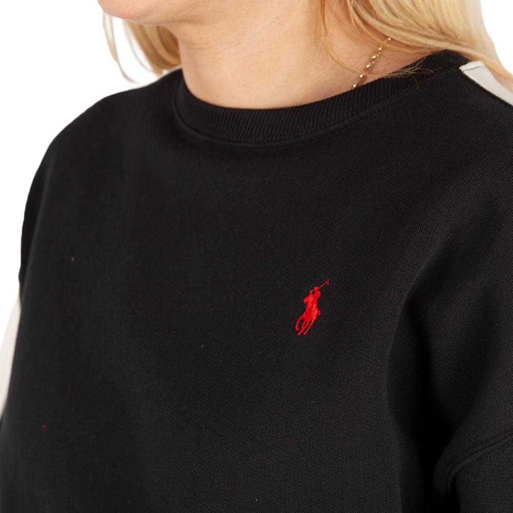 Polo Ralph Lauren Farbblock Rundhals Freizeit Pullover Sweatshirt Damen sweatshirt Schwarz 211886886-001