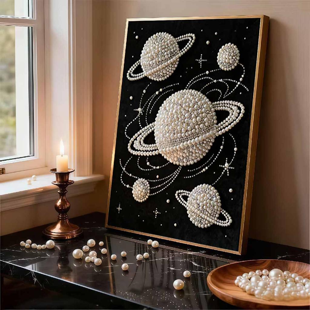 Pearl Planet DIY Diamond Art Kits 15.7x19.6inch Gem Art Diamond Painting Kits Without Frame for Adults Gift Idea Home Wall Decor